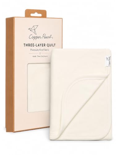 Image of Copper Pearl Jumbo 3-Layer Baby Blanket: Soft Baby Quilts for Boys and Girls | Breathable, Cozy, Toddler Blanket | Baby Quilt for Newborns | 46x46 Premium Polyester /Rayon | Butter