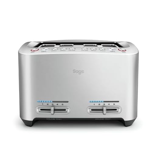 Sage Appliances The Smart Toast 4 Slice Tostadoras, 1900 W, Stainless Steel, Acero Inoxidable Cepillado