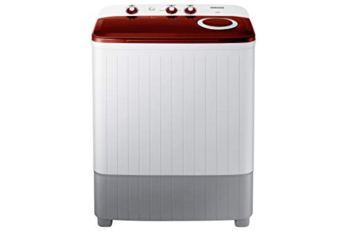 Image of Samsung 6.5 Kg Semi-Automatic 5 Star Top Load Washing Machine Appliance (WT65R2000HR /TL, Light Grey, Eve Flower Wine (Opaque), Double Storm Pulsator)
