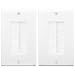 VCE 2-Pack Single Brush Wall Plate Cable Pass Through Insert for Wires, Single Gang Cable Access Strap, Wall Socket for HDTV, Home Theater Systems - White UL Listed
