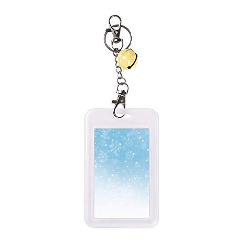 Étui pour carte de crédit flocon de neige bleu idéal pour le shopping d'hiver
