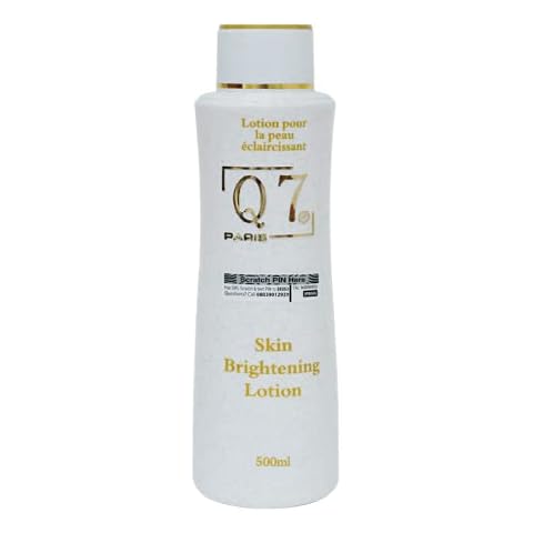 Q7Paris Skin Brightening Lotion (With Almond Oil) - 500ml: Anti Ageing, Smoothen & Moisturises body - Smoothes Wrinkles, Hydrates - repairs Dark Spots, Acne, Discolorations & Scars Cover