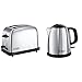 Russell Hobbs Toaster Grille-Pain, Cuisson Rapide et Uniforme - 23311-56 Victory & Bouilloire 1L, Ebullition Rapide, Marquage Tasses, Ouverture Facile, Design Compact - 24990-70 Victory
