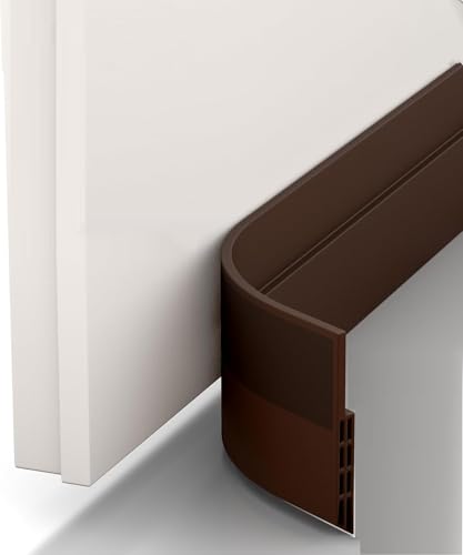 Image of Kmils Door Bottom Seal Strip for Gaps, Waterproof, Dust & Insect Blocker for Door, Self Adhesive Guard for Wooden, Metal & Glass Doors (Brown)