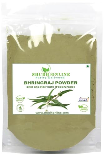 Bhringraj Powder Organic for Hair Growth (3.5 oz - 0.2 lb) Eclipta Alba for Hair Growth - False Daisy Herb Bhringraj - Karisalankanni Eclipta Prostrata (100g)