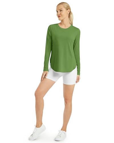 Image of G4Free Lightbreeze Womens UPF 50+ Long Sleeve Workout Tops Quick Dry UV Sun Shirt Running Gym Hiking Yoga Casual Lightweight