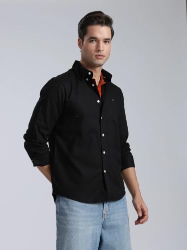 Image of Solid Regular fit Cotton Shirt