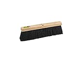 Unvert Black Indoor Push Broom Head – Heavy Duty Hardwood Block – Polypropylene Bristles – Deck Scrub Brush – Two Threaded Handle Holes for Better Assist (12')