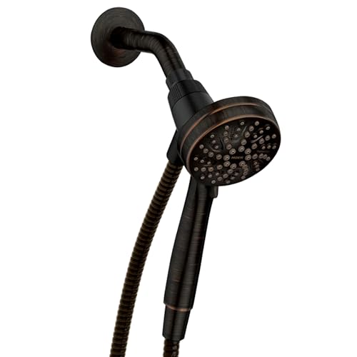Moen Engage Magnetix Mediterranean Bronze 3.5-Inch Six-Function Detachable Handheld Showerhead with Magnetic Docking System, 26100BRB