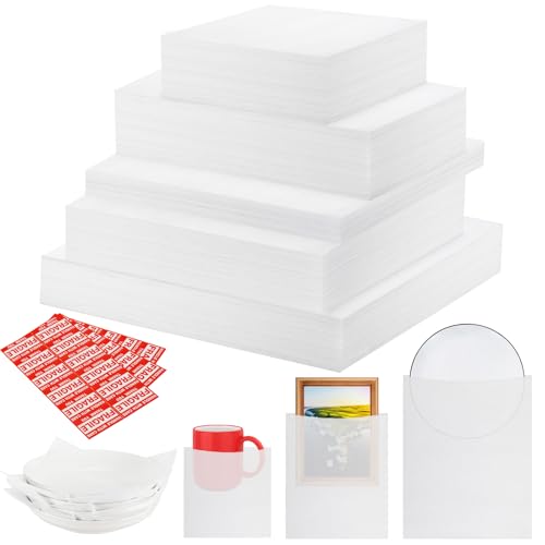 330 pcs Moving Packaging Supplies, 250 Cushioning Foam Pouches and Sheets, 4 Sizes（13.7