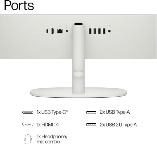 HP 2025 Latest 22 inch All-in-One Desktop Computer • FHD Display • Intel CPU • Microsoft Office Trial • USB-C • White KB & Mouse • WOWPC Recovery USB • Windows 11 - Image 4