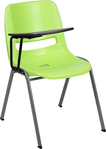 StarSun Depot Silla ergonómica verde con brazo plegable para diestros de 21 pulgadas de ancho x 25.5 pulgadas de profundidad x 32 pulgadas de alto,