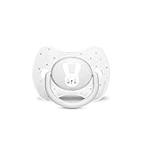 Suavinex 306593 - Chupete Premium para Bebés 0-6 Meses, Chupete con Tetina Fisiológica de Silicona, 0% Bpa, Rabbit Gris, Unisex