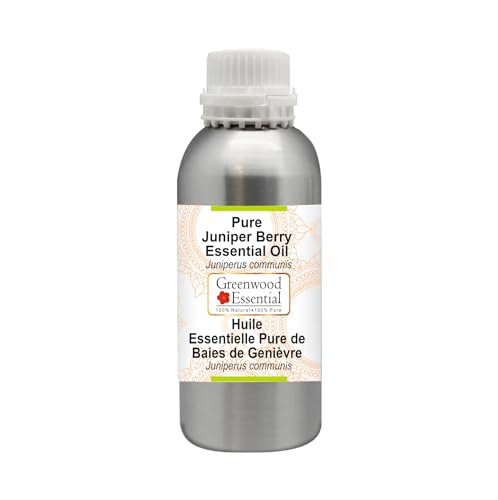 Image of Greenwood Essential Juniper Berry Essential Oil (Juniperus communis) Pure | Non-Sticky | Non-greasy | Lightweight | Men & Women | All Skin Types | Steam Distilled 630ml
