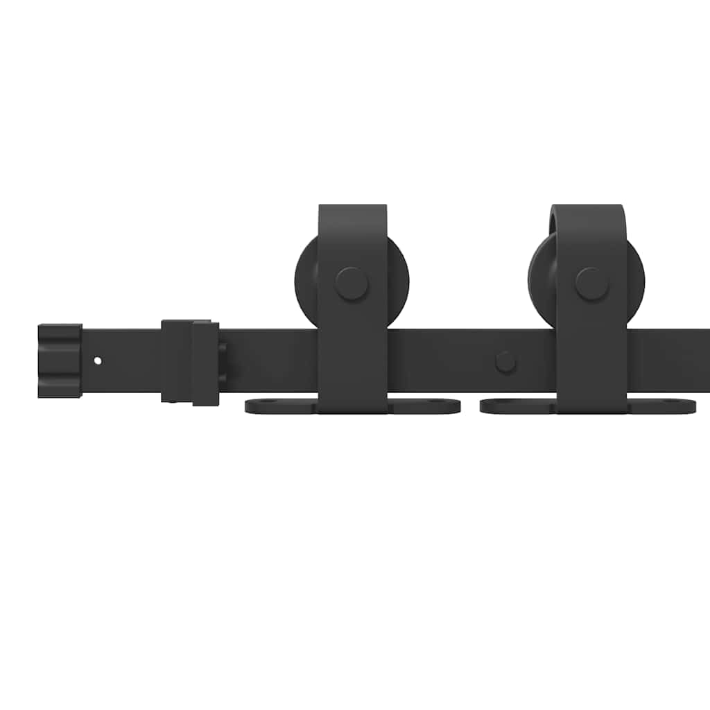 vidaXL Kit de herrajes para puertas correderas acero negro 152,5 cm