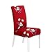 HZDHCLH – Lot de 6 housses de chaise douces lavables, installation élastique (violet/rouge)