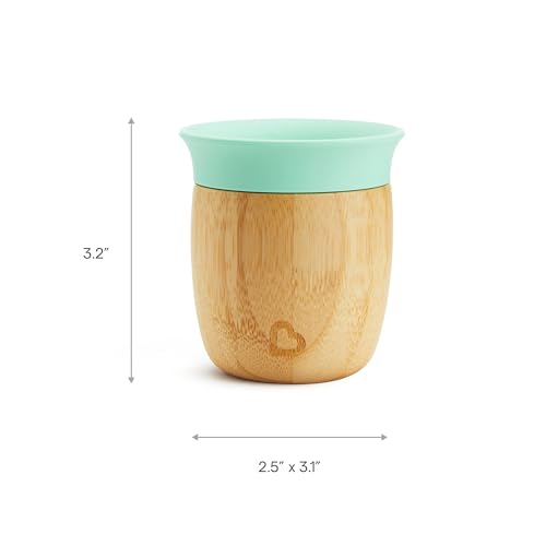 Image of Munchkin Bambou 5Oz Open Training Cup For Babies And Toddlers, Non-Toxic Bamboo And Food-Grade Silicone, 150 ML, Brown