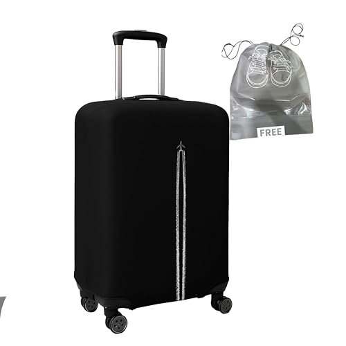 Image of WanderWraps Spendex Polyester Protective Luggage Cover | Hard Luggage Trolley Bag Cover | Washable | Dust Proof | Stretchable | S - 20 inch | Skytrail