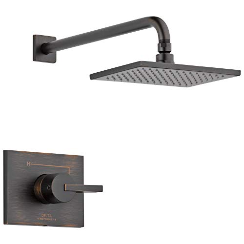 Get Special Price Delta Faucet Vero 14 Series Single-Function Shower Trim Kit with Single-Spray Touch-Clean Rain Shower Head, Venetian Bronze, 2.0 GPM Water Flow, T14253-RB-WE (Valve Not Included)