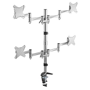 RICOO Soporte Monitor Mesa Brazo articulado Giratorio Inclinable Pantalla PC 13-26″ (33-66cm) TS9211 Stand para monitores VESA 75×75 100×100