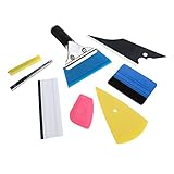 QINQIN Crossover-Filter Passt for 8 stücke Fahrzeugglasplatte Schutzfolie Autofenster Wickeln Tint Vinyl installieren Werkzeug Squeegees Cabers Filmschneider Kit (Color Name : As Shown)