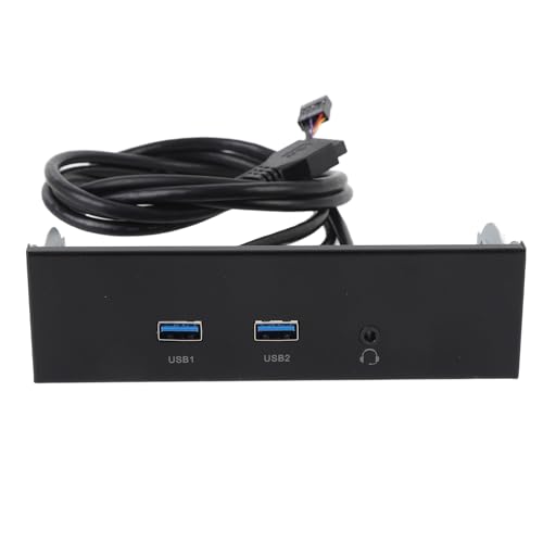 Hub USB de panneau avant de 13,2 cm avec adaptateur 19 broches et extension audio HD