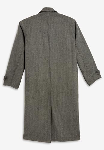 KingSize Men's Big & Tall Tall Wool-Blend Long Overcoat2