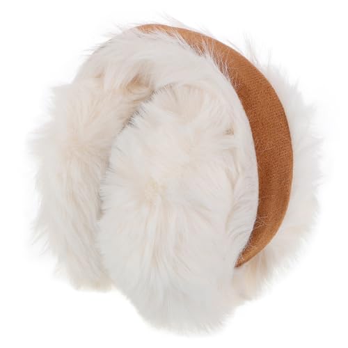 VALICLUD Winter Ear Muff for Women Foldable Faux Fur Ear Warmers Soft Plush Design for Cold Weather for Outdoor Activities and Travel