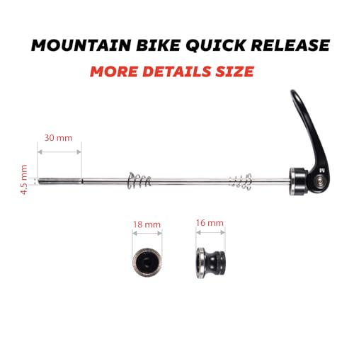 CNC Mountain Bike Quick Release Skewer Front & Rear Wheel Axle forMTB Wheel Hub.Black