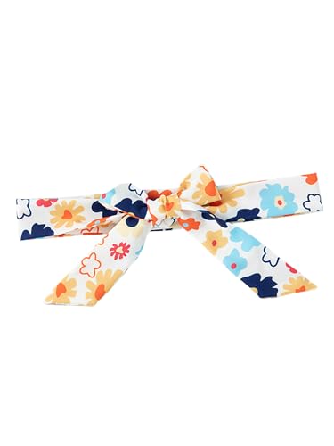Image of Girl's 2 Pcs Outfits Short Sleeve Graphic T-Shirt Top and Paperbag Waist Shorts Set with Belt