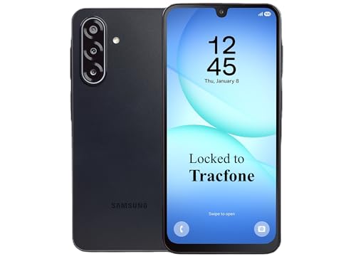 Tracfone Samsung Galaxy A17 5G, 128GB, Black - Prepaid Smartphone (Locked to Tracfone) - 6.7' Super AMOLED 90Hz Display, 50MP Triple Camera with OIS, 5,000mAh Battery, 4GB RAM, Android 16