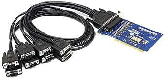 UOTEK Industrial 8-Port PCI to RS232 High-Speed Serial Card Computer Serial Expansion Card with Serial Cable 9-pin Com Port, Stable Performance, with DR62 Female 1pc UT-758