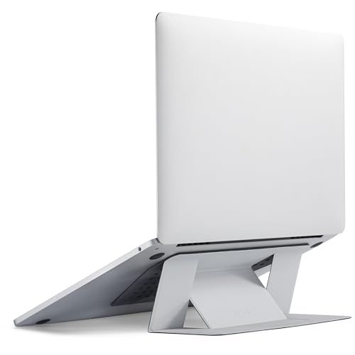 MOFT Laptop Stand for Desk, Adhesive MacBook Computer Stand with 2 Adjustable Viewing Angles, Foldable and Portable Laptop Riser Compatible with 11"-1