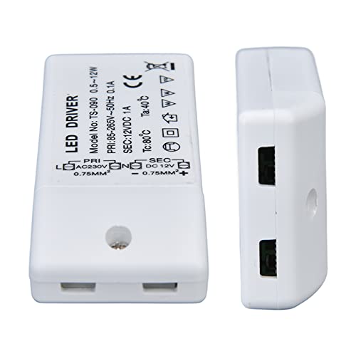 Image of 12W Dimmable LED Driver, 12V DC Power Supply for LED Strip Lights, with Overcurrent for Home Decoration