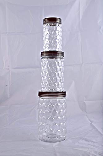 Image of Filox Premium Airtight PET Kitchen Jar Set - Pack of 12 | Leak-Proof, BPA-Free Plastic Containers for Snacks, Dry Fruits, Tea, Coffee & Masala | 4 x 300ml, 4 x 650ml & 4 x 1200ml