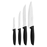 Tramontina jogo facas inox 4pc plenus pre preto