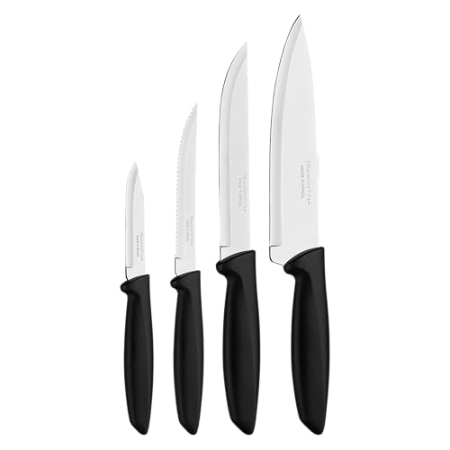 Tramontina JOGO FACAS INOX 4PC PLENUS PRE, Preto Tramontina JOGO FACAS INOX 4PC PLENUS PRE, Preto