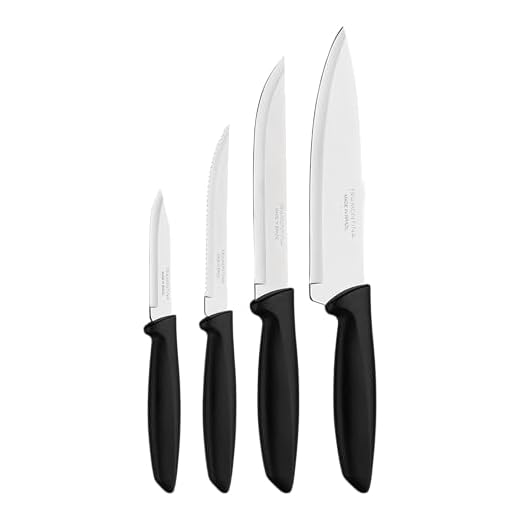 Tramontina JOGO FACAS INOX 4PC PLENUS PRE, Preto