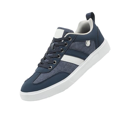 Generisch Zapatillas de correr para hombre, retro, suela gruesa, antideslizantes, transpirables, ligeras, para caminar, para el trabajo, para el aire libre, tallas 39-47, azul, 42 EU