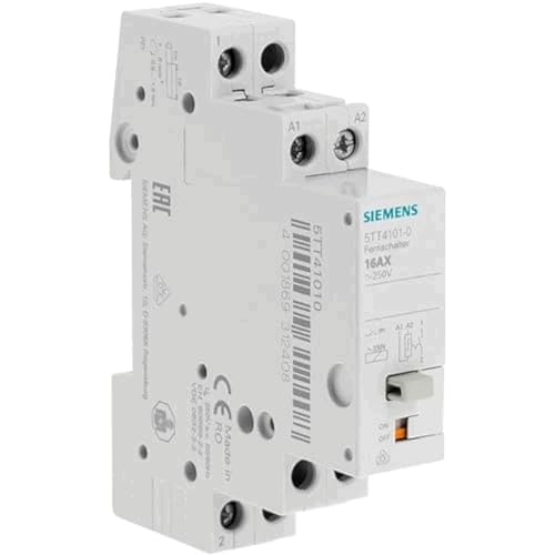 SIEMENS - Télérupteur Modulaire SIEMENS 16A 230V – 1 Module DIN – 1 Contact NO – Commande Bouton-Poussoir