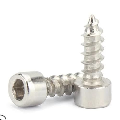 Vis tête hexagonale M4 autotaraudeuse noire 6mm acier inoxydable