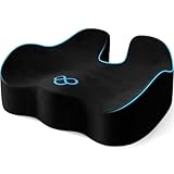 SofterCharm Seat Cushion with Carry Handle, Memory Foam for Tailbone/Sciatica Easing, Chair Cushions for Cars, Desks, Office Chair Cushion with Non-Slip Design, Ideal for Post-Surgery Recovery (Black)