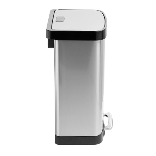Caneca de Basura Cuadrada 50L Acero Inoxidable Plata miniatura 4