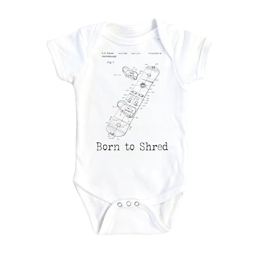Snowboarding Patent - Baby Boy Girl Clothes Infant Bodysuit Funny Cute Newborn