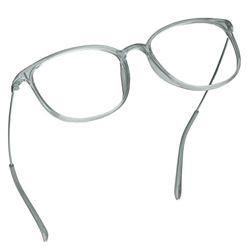 LifeArt Composion Blue Light Blocking Glasses,Oval Computer Reading Glasses,Transparent Lens,Stylish for Women/Men+0.00(No Magnification)