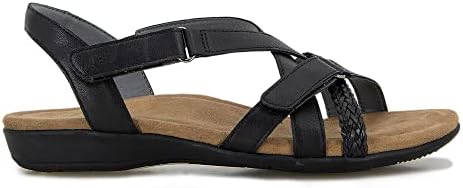 JBU by Jambu Women's Brooke Vegan Flat Sandal, Black, 9 | Image 4