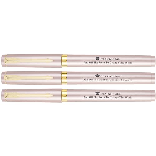 Pack de 3 bolígrafos gel negro punta media 0.7 mm color oro rosa