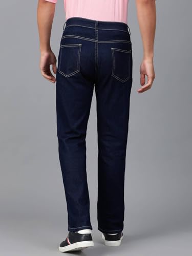 Image of KOTTY Men's Solid Corbeau Button Regular Fit Jeans