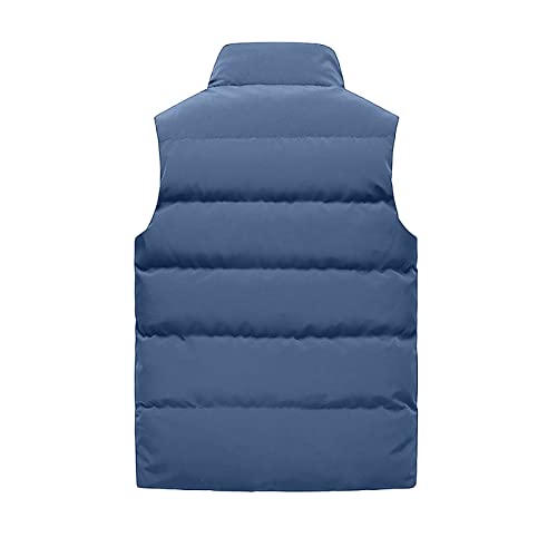 Generisch Weste Herren Outdoor, Warme Mit Reißverschluss Taschen Elegant Trachten Männer Sommer Schwarz Softshell Für Leicht Gaastra Jacket Outdoor Isolid Daunen Ärmellose (XL, Hellblau)