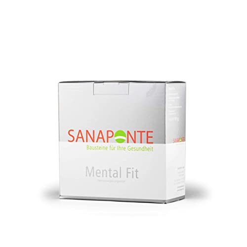 Sanaponte Mental Fit - 240 Kapseln - 30 Tagesportionen - Nahrungsergänzungsmittel - hochdosierte Aminosäuren, Vitamine, Mineralstoffe, Spurelemente, Omega 3, Aminosäuren